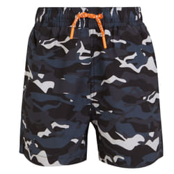 Regatta Childrens/Kids Skander III Camouflage Swim Shorts - 3-4 Years, Black