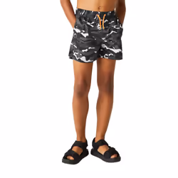 Regatta Childrens/Kids Skander III Camouflage Swim Shorts - 3-4 Years, Black