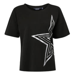 Regatta Womens/Ladies Abaya Star Foil Print T-Shirt - 10 UK, Black