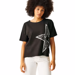 Regatta Womens/Ladies Abaya Star Foil Print T-Shirt - 10 UK, Black
