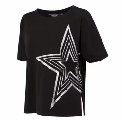 Regatta Womens/Ladies Abaya Star Foil Print T-Shirt - 8 UK, Black