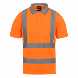 Regatta Mens Pro Hi-Vis Polo Shirt - L, Orange