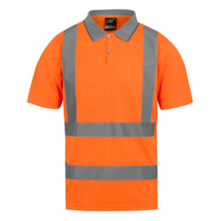 Regatta Mens Pro Hi-Vis Polo Shirt - L, Orange