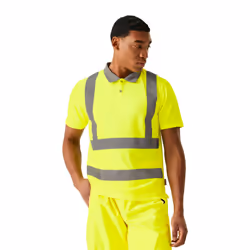 Regatta Mens Pro Hi-Vis Polo Shirt - L, Yellow