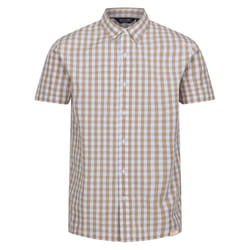 Regatta Mens Denmoor Checked Shirt - M, Oat/White