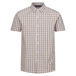Regatta Mens Denmoor Checked Shirt - S, Oat/White