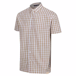 Regatta Mens Denmoor Checked Shirt - S, Oat/White