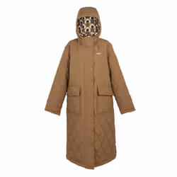 Regatta Womens/Ladies Orla Kiely Quilted Long Length Jacket - 14 UK, Toasted Tan