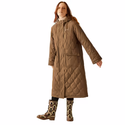 Regatta Womens/Ladies Orla Kiely Quilted Long Length Jacket - 14 UK, Toasted Tan