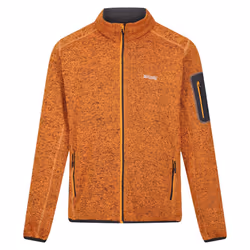 Regatta Mens Newhill Marl Full Zip Fleece Jacket - S, Orange Pepper