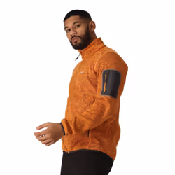 Regatta Mens Newhill Marl Full Zip Fleece Jacket - XXL, Orange Pepper