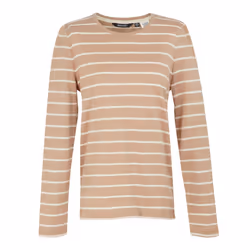 Regatta Womens/Ladies Federica II Stripe Long-Sleeved T-Shirt - 16 UK, Warm Taupe/Light Vanilla