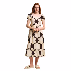 Regatta Womens/Ladies Orla Kiely Sixties Daisy Summer Midi Dress - 14 UK, Black