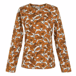 Regatta Womens/Ladies Orla Kiely Birdy Long-Sleeved Winter T-Shirt - 12 UK, Brown