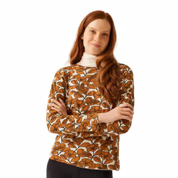 Regatta Womens/Ladies Orla Kiely Birdy Long-Sleeved Winter T-Shirt - 8 UK, Brown