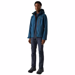 Regatta Mens Hewitts X Colour Block Soft Shell Jacket - L, Moonlight Denim/Fox