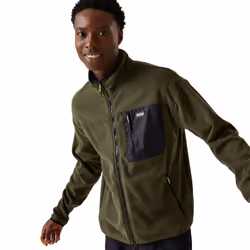 Regatta Mens Frankie Full Zip Fleece Jacket - L, Dark Khaki