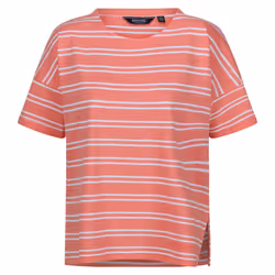 Regatta Womens/Ladies Abaya Striped T-Shirt - 18 UK, Shell Pink/White