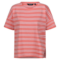 Regatta Womens/Ladies Abaya Striped T-Shirt - 18 UK, Shell Pink/White