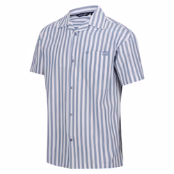 Regatta Mens Shorebay II Stripe Short-Sleeved Shirt - XL, Coronet Blue/White