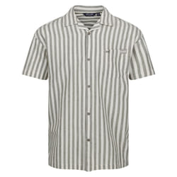 Regatta Mens Shorebay II Stripe Short-Sleeved Shirt - S, Fauna/Antique White