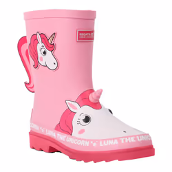 Regatta Childrens/Kids Mudplay II Luna The Unicorn Wellington Boots - 10 UK Child, Pink