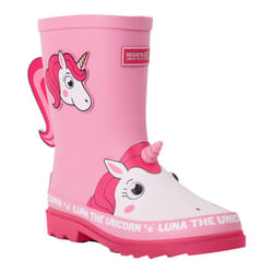 Regatta Childrens/Kids Mudplay II Luna The Unicorn Wellington Boots - 10 UK Child, Pink