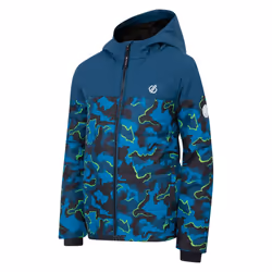 Regatta Childrens/Kids Liftie Camo Ski Jacket - 11-12 Years, Moonlight Denim/Kingfisher Blue