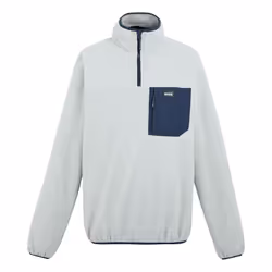 Regatta Mens Frankie Half Zip Fleece Top - 3XL, Silver Grey/Navy