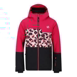 Dare 2B Childrens/Kids Traverse II Cheetah Print Ski Jacket - 5-6 Years, Berry Pink/Dusty Rose