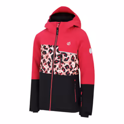 Dare 2B Childrens/Kids Traverse II Cheetah Print Ski Jacket - 5-6 Years, Berry Pink/Dusty Rose