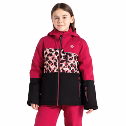 Dare 2B Childrens/Kids Traverse II Cheetah Print Ski Jacket - 5-6 Years, Berry Pink/Dusty Rose