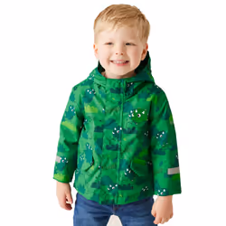 Regatta Childrens/Kids Stompy The Dinosaur Waterproof Jacket - 5-6 Years, Jelly Bean