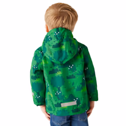 Regatta Childrens/Kids Stompy The Dinosaur Waterproof Jacket - 5-6 Years, Jelly Bean
