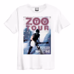 Amplified Unisex Adult Zoo TV Tour U2 T-Shirt - 3XL, Vintage White