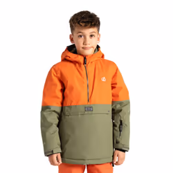 Dare 2B Childrens/Kids Freehand Overhead Ski Jacket - 13 Years, Orange Rust/Olivine Green