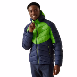 Regatta Mens Dalent Hooded Insulated Jacket - S, Green Flash/Navy
