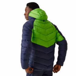Regatta Mens Dalent Hooded Insulated Jacket - S, Green Flash/Navy