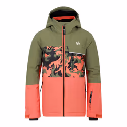 Dare 2B Childrens/Kids Traverse II Camo Ski Jacket - 5-6 Years, Orange Rust