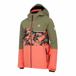 Dare 2B Childrens/Kids Traverse II Camo Ski Jacket - 5-6 Years, Orange Rust