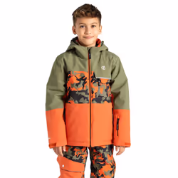 Dare 2B Childrens/Kids Traverse II Camo Ski Jacket - 5-6 Years, Orange Rust