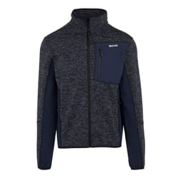 Regatta Mens Baslinn Marl Full Zip Fleece Jacket - S, Navy/Navy