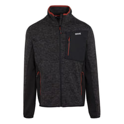 Regatta Mens Baslinn Marl Full Zip Fleece Jacket - XL, Black/Black Marl