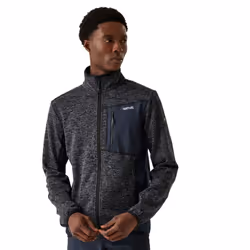 Regatta Mens Baslinn Marl Full Zip Fleece Jacket - XL, Navy/Navy