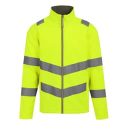 Regatta Professional Mens Pro Contract Ablaze Hi-Vis 2 Layer Soft Shell Jacket - L, Yellow