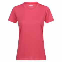 Regatta Womens/Ladies Fingal Plain V Neck T-Shirt - 12 UK, Flamingo Pink