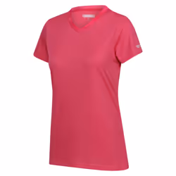 Regatta Womens/Ladies Fingal Plain V Neck T-Shirt - 12 UK, Flamingo Pink