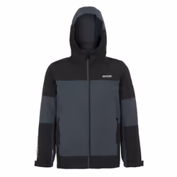 Regatta Childrens/Kids Beamz IV Waterproof Jacket - 3-4 Years, Seal Grey/Black