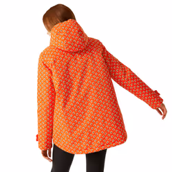 Regatta Womens/Ladies Orla Kiely Clover Mid Length Waterproof Jacket - 10 UK, Red