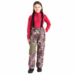 Dare 2B Childrens/Kids Pow Leopard Print Ski Trousers - 11-12 Years, Olivine Green